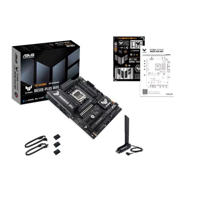 ASUS AMD TUF GAMING B650E-PLUS WIFI (AM5) ATX Motherboard, DDR5 256GB, PCIe 5.0 x16, 3x M.2, 4x SATA, Wi-Fi 6E, 2.5Gb LAN, 1x HDMI, 1x DP image 4