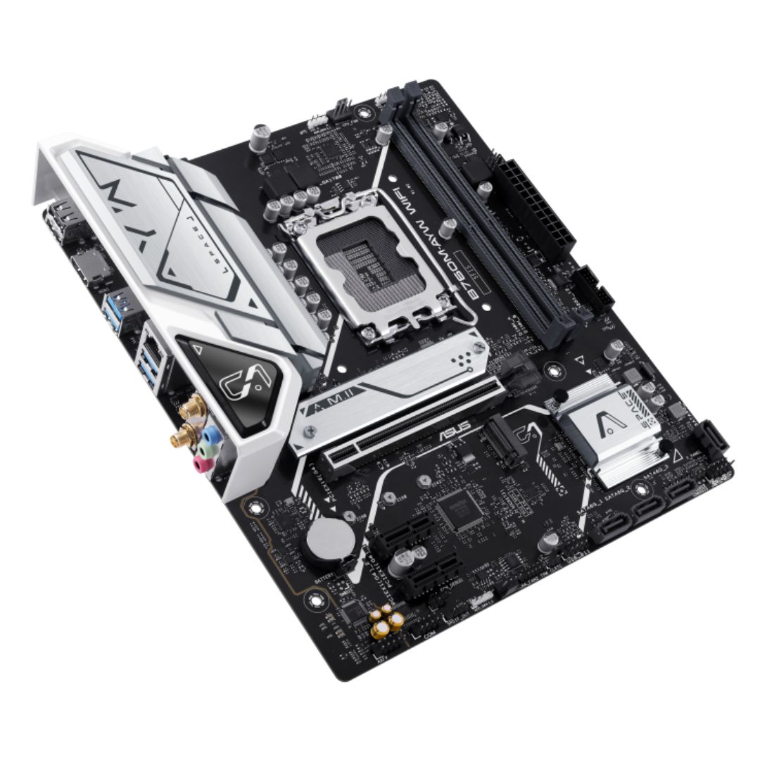 ASUS B760M-AYW WIFI Intel LGA1700 mATX Motherboard, DDR5 96GB 8000(OC), PCIe 4.0, 2xM.2, 2.5GbE, WiFi 6, HDMI 4K60 image 3