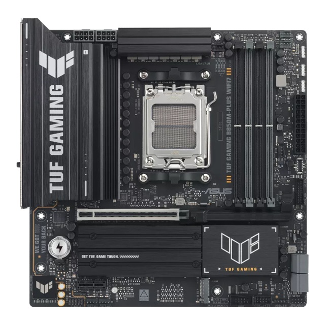 ASUS TUF GAMING B850M-PLUS WIFI7 (AM5) micro-ATX Motherboard, 4DDR5 256GB,PCIe5.0,M.2x3,WiFi7,BT5.4,2.5GbE,USB20G,DP,HDMI,mATX,3yr wty image 2