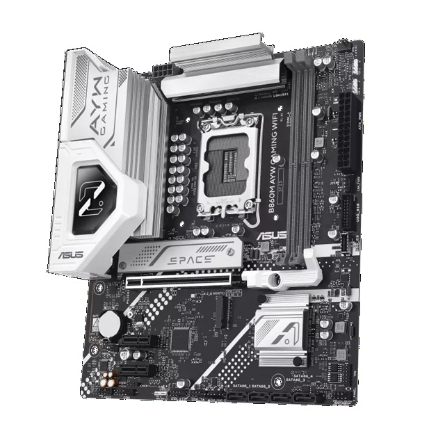 ASUS B860M AYW GAMING WIFI Micro-ATX Motherboard Up to 128GB DDR5 (2x Slots), 1 x PCIe 4.0,  2 x M.2 slots, WiFi 6, image 2