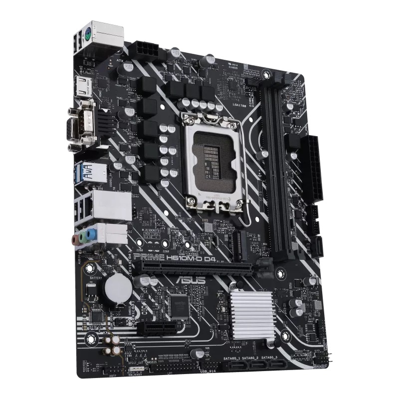 ASUS PRIME H610M-D D4-CSM mATX-Motherboard, LGA1700, DDR4 64GB, PCIe 4.0, 1× M.2, 1GbE image 2