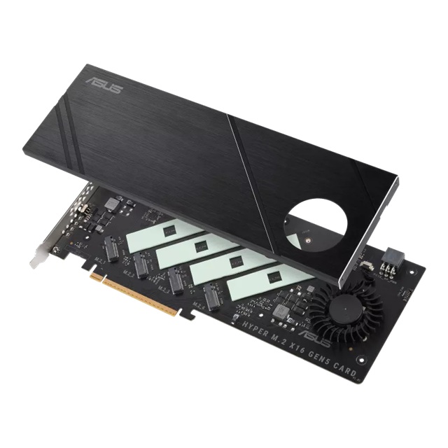 ASUS HYPER M.2 X16 GEN5 CARD (PCIe 5.0/4.0) Supports up to four NVMe M.2 (2242/2260/2280/22110) devices at up to 512 Gbps for RAID functions image 3