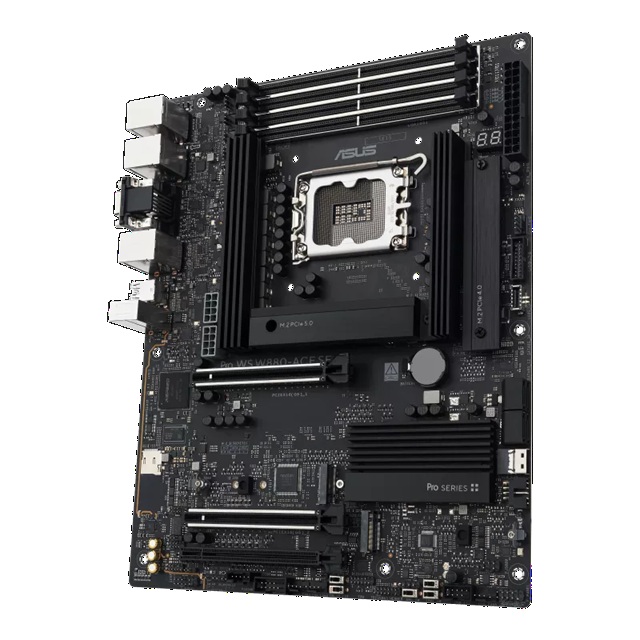 ASUS Pro WS W880-ACE SE, Intel W880 ATX, LGA1851, DDR5 256GB ECC, PCIe 5.0, 4x M.2, Dual 2.5Gb LAN, Thunderbolt 4, vPro, IPMI/BMC Ready image 3
