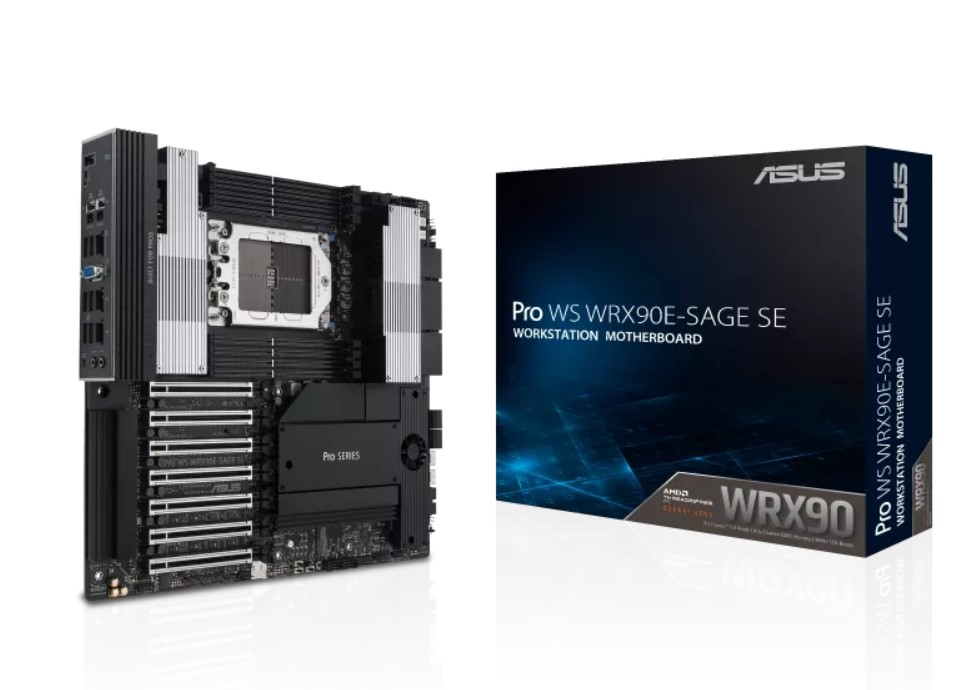 ASUS AMD PRO WS WRX90E-SAGE SE sTR5 EEB Workstation Motherboard, 7 x PCIe 5.0 x16, multi-GPU support, 4x M.2 slots, 2x SlimSAS ports and 4 x SATA image 2