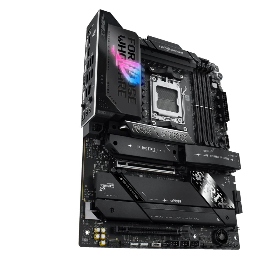 ASUS AMD ROG STRIX X870E-E GAMING WIFI (AM5) ATX Motherboard, DDR5 256GB, PCIe 5.0, 5× M.2, Wi-Fi 7, 5GbE image 2