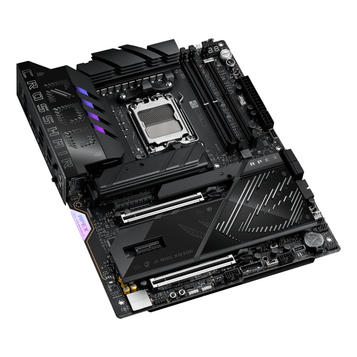 ASUS AMD ROG CROSSHAIR X870E APEX (AM5) ATX Motherboard, DDR5, 18+2+2 Power Stages, AI Cache Boost, PCie 5,0 2x X16, 3x M.2, USB 4, Wi-Fi 7 image 3