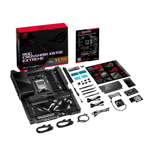 ASUS AMD ROG CROSSHAIR X870E EXTREME (AM5) E-ATX Motherboard, DDR5 256GB, PCIe 5.0, 5x M.2, 10GbE + 5GbE LAN, Wi-Fi 7, USB4, 2x PCIe 5.0 x16, 4x SATA image 4