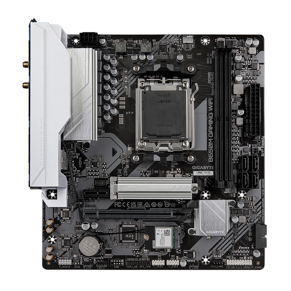 Gigabyte B650M GAMING WIFI, AMD AM5, 2 x DDR5 up to 128 GB, 1 x HDMI, 	1 x PCI Express x16, 1 x PCI Express x1, 1 x M.2, 4 x SATA, 4 x USB 3.2 image 2