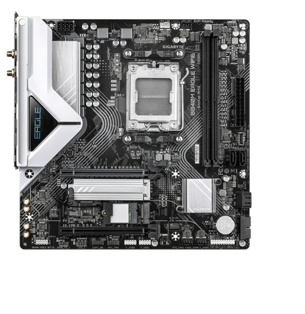 Gigabyte B840M EAGLE ,AMD AM5 B840 Ryzen 7000/8000/9000, 2xDDR5 128GB EXPO/XMP, PCIe 5.0 x16, 2xM.2, 4xSATA, 2.5GbE LAN, Wi-Fi 6E, HDMI, DP, image 2