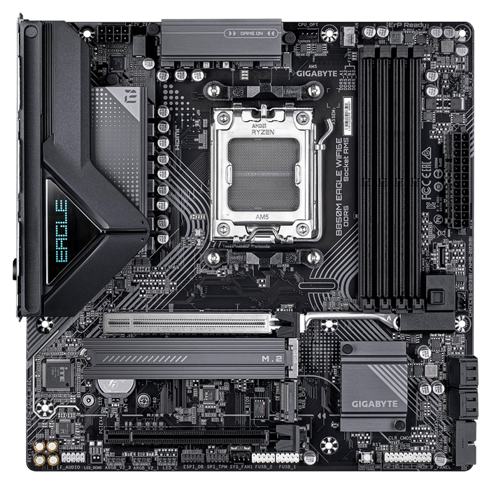 Gigabyte B850M EAGLE WF6E , AMD AM5, 4 x DDR5 up to 256 GB,  1 x HDMI, 1 x PCI Express x16, 2 x M.2, 4 x SATA, 1x USB 3.2 image 2