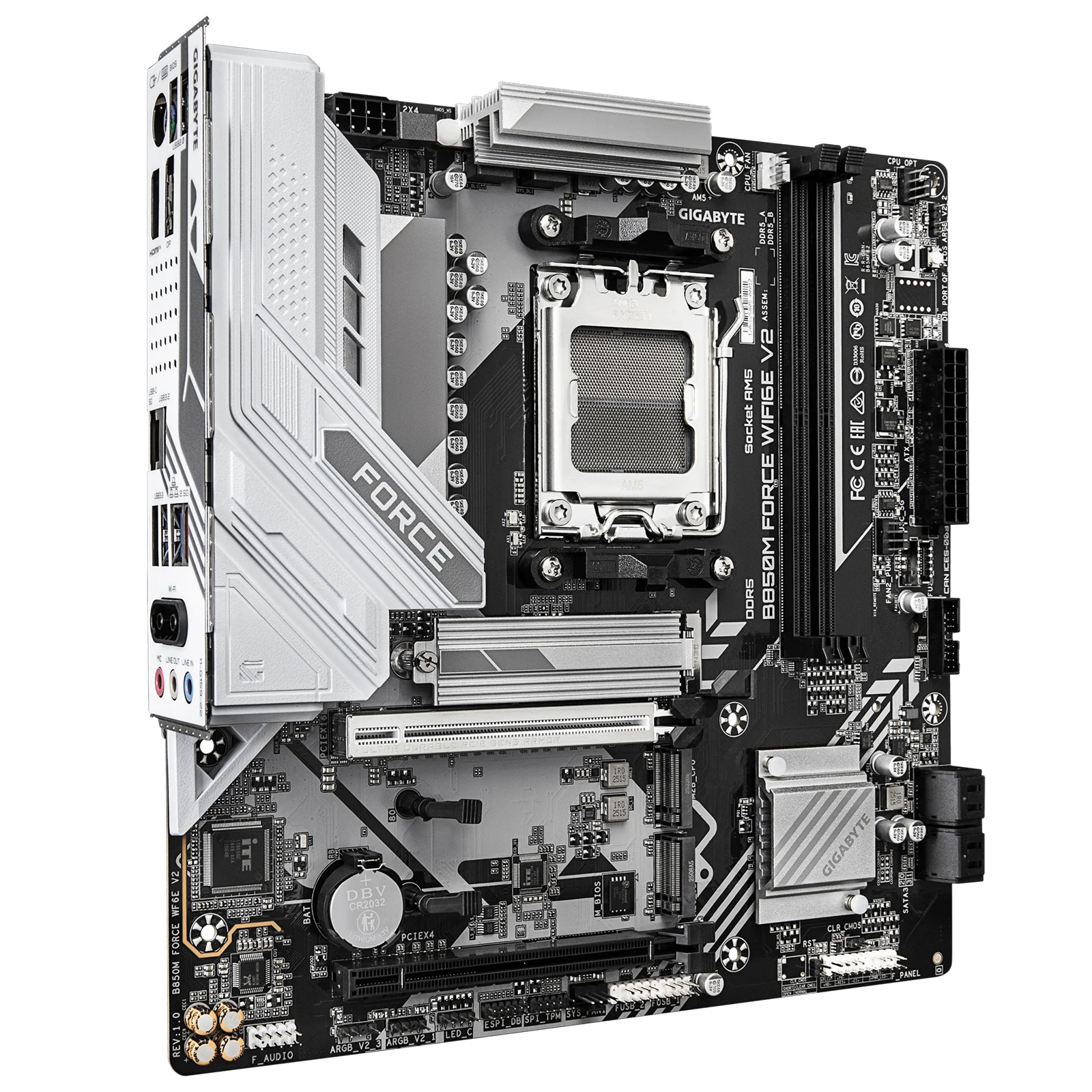 Gigabyte B850M FORCE  WIFI6E V2, AMD AM5, 2 x DDR5 up to 128 GB, 1 x HDMI, 2 x PCI Express x16, 3 x M.2, 5x USB 3.2, 6x USB 2.0, 5GbE LAN image 3