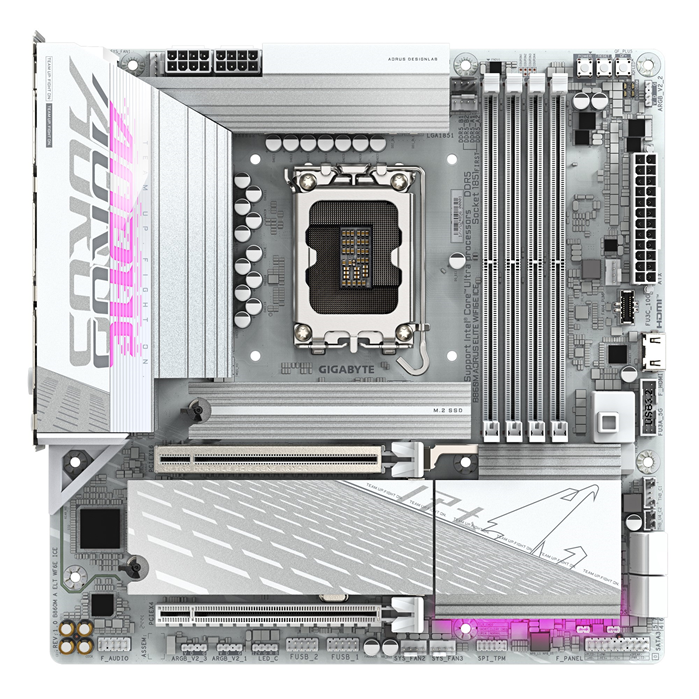 Gigabyte M/B B860M A ELT WF6E ICE 1.0, Intel ® B860, 4 x DDR5 up to 256 GB, 2x HDMI, 2 x PCI Express x16, 3 x M.2, 4 x SATA, 9x USB 3.2 image 2