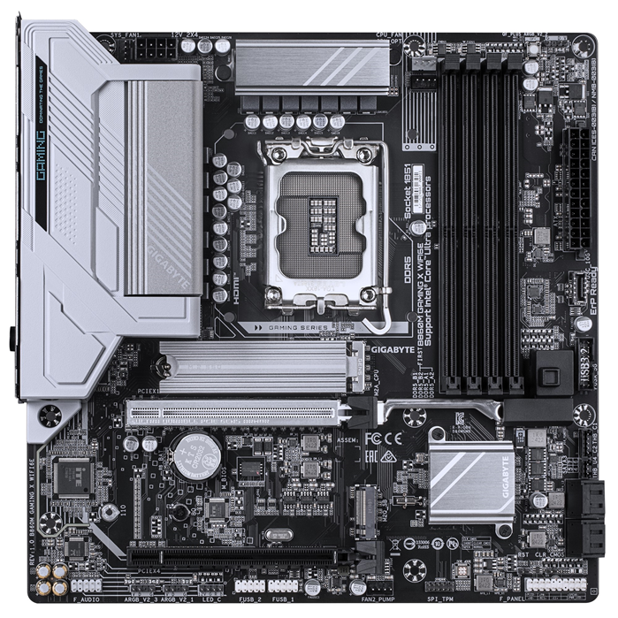 Gigabyte M/B B860M GAMING X WIFI6E 1.0, Intel ® B860, 4 x DDR5 up to 256 GB, 1x HDMI, 2 x PCI Express x16, 2 x M.2, 4 x SATA, 6x USB 3.2 image 2