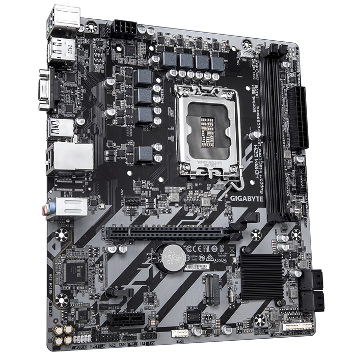 Gigabyte H810M S2H  Intel LGA 1851 ATX Motherboard, 2x DDR5 ~128GB, 1x PCI-E x16, 1x PCI-E x1, 1x M.2, 4x SATA, 3x USB 3.2, 3x USB 2.0 image 3