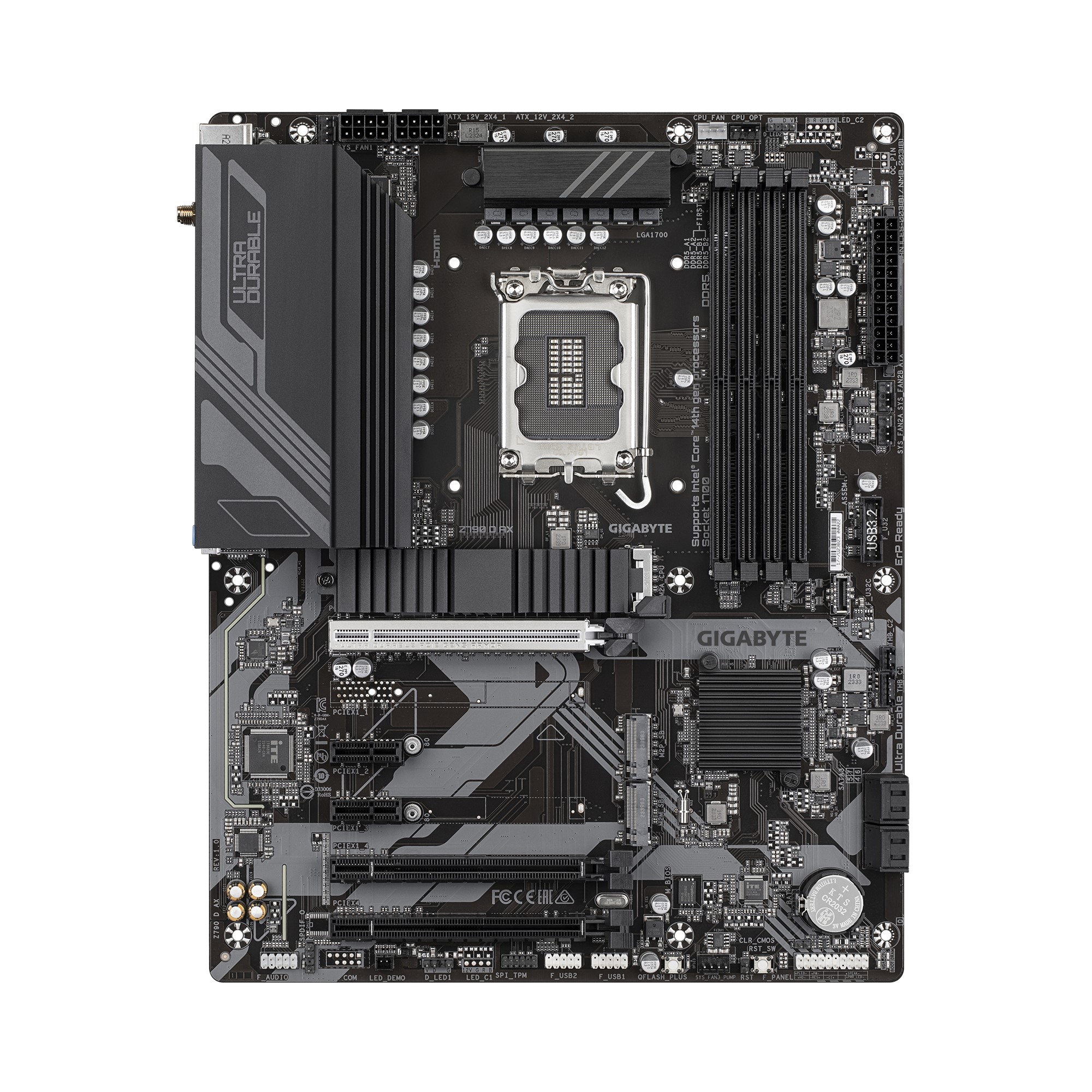 Gigabyte Z790 D AX  Intel LGA 1700 ATX Motherboard, 4x DDR5 ~192GB, 2x PCI-E x16, 3x M.2, 4x SATA,  6x USB 3.2, 2x USB-C,2x USB 2.0 image 2