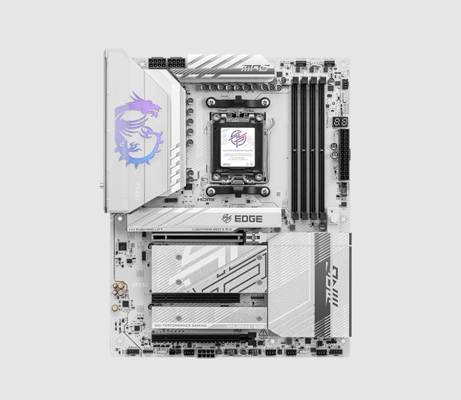 MSI B850 EDGE TI WIFI, AMD B850, 4x DDR5 256GB, 1x HDMI, 3x PCI-E x16 slot, 4x M.2, 8x 4x USB 2.0, Wi-Fi 7 image 2