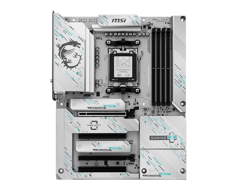 MSI B850 GAMING PLUS WIFI PZ, AMD Ryzen, 4x DDR5 256GB, 4x PCIe x16 slot, 3x M.2, 4x SATA 6G, 8x USB 2.0,  Wi-Fi 7, Bluetooth 5.4 image 2