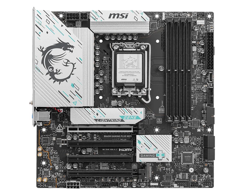 MSI B860M GAMING PLUS WIFI, INTEL B860, 4x DDR5 256GB, 1x HDMI, 4x PCI-E x16, 3x M.2, 4x SATA, 6x USB 2.0, Intel® Killer™ BE1750x Wi-Fi 7 image 2