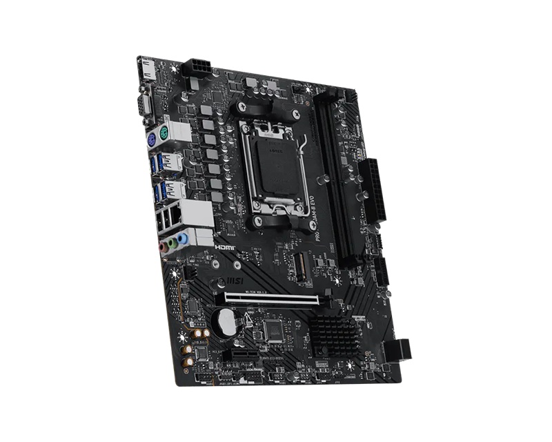 MSI PRO A620AM-B EVO ATX Motherboard, AM5, AMD A620A, 2xDDR5 128GB, PCIe4.0 x16, 1xM.2, 2xSATA, HDMI/VGA, 2.5G LAN, ATX image 3