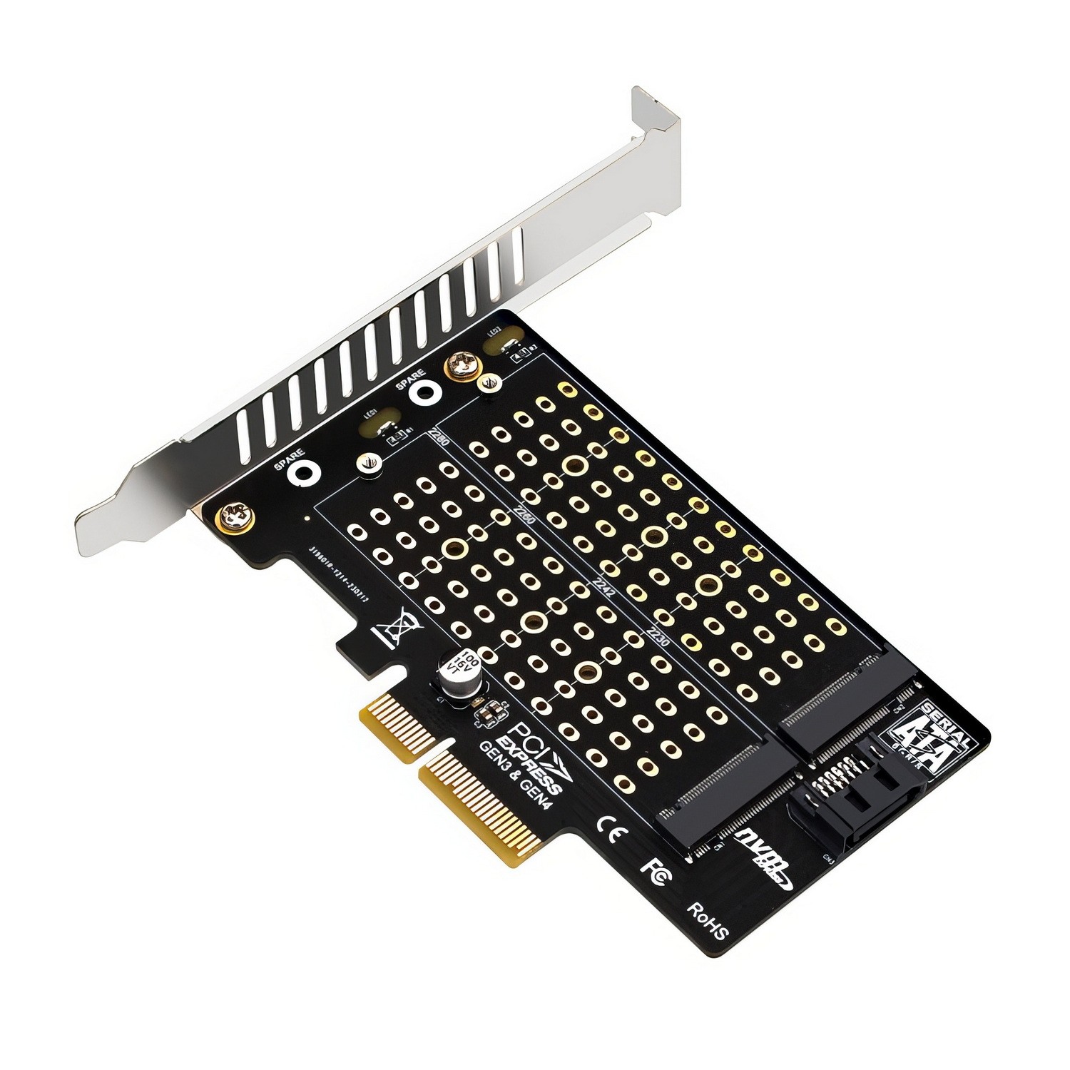 Simplecom EC412v2 NVMe and SATA M.2 SSD to PCIe x4 Expansion Card image 2