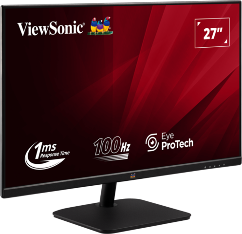 ViewSonic 27” Full HD 100Hz SuperClear IPS Panel with DisplayPort HDMI and VGA Speakers 2W VESA mount Monitor, 3YARW image 3