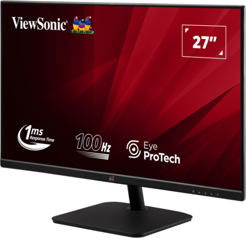 ViewSonic 27” Full HD 100Hz SuperClear IPS Panel with DisplayPort HDMI and VGA Speakers 2W VESA mount Monitor, 3YARW image 4